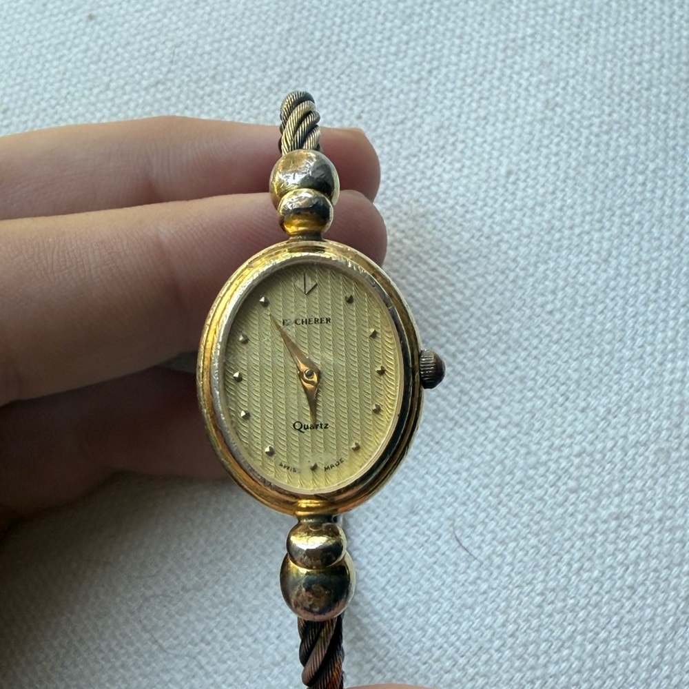 Elegant Gold and Silver Women's Watch